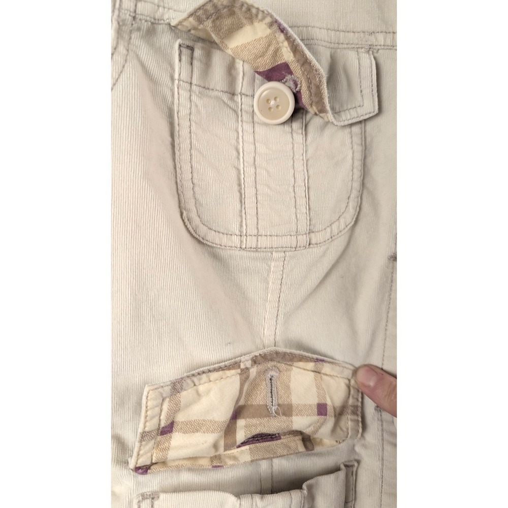 Nori Women's Corduroy Jacket Size S Ivory Cream Button Front Utility Jacket - Picture 3 of 11